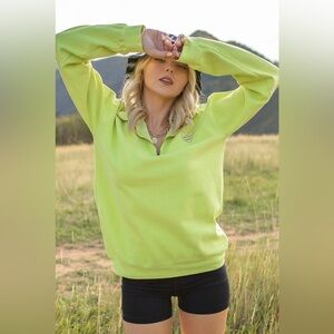 16 people of Leisure medium bright like green sweatshirt zip euc you are loved